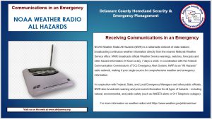 Communications - NOAA Weather Radio