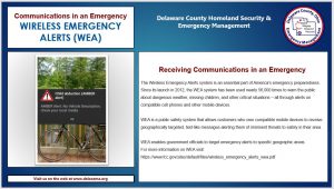 Communications - WEA - Wireless Emergency Alert System