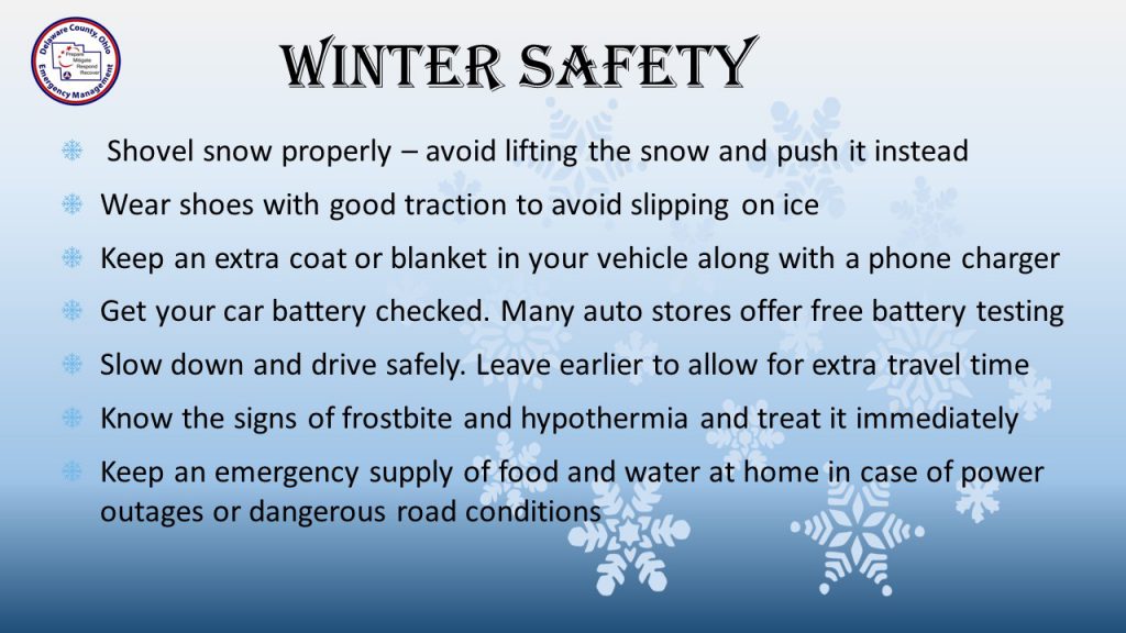 Winter Safety - Emergency Management Agency