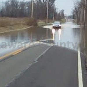 car in water .flood